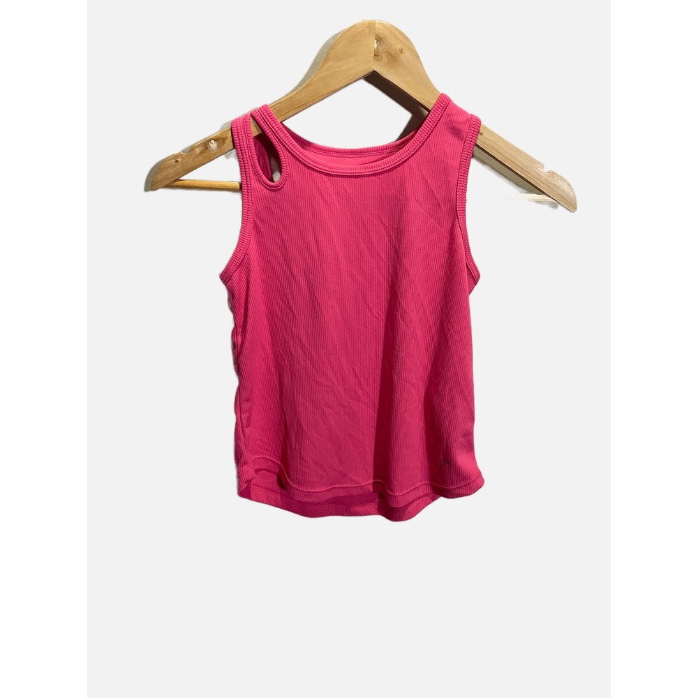 Freely Tank Top Womens S Pink Ribbed Cutout Detail Athletic Yoga Activewear